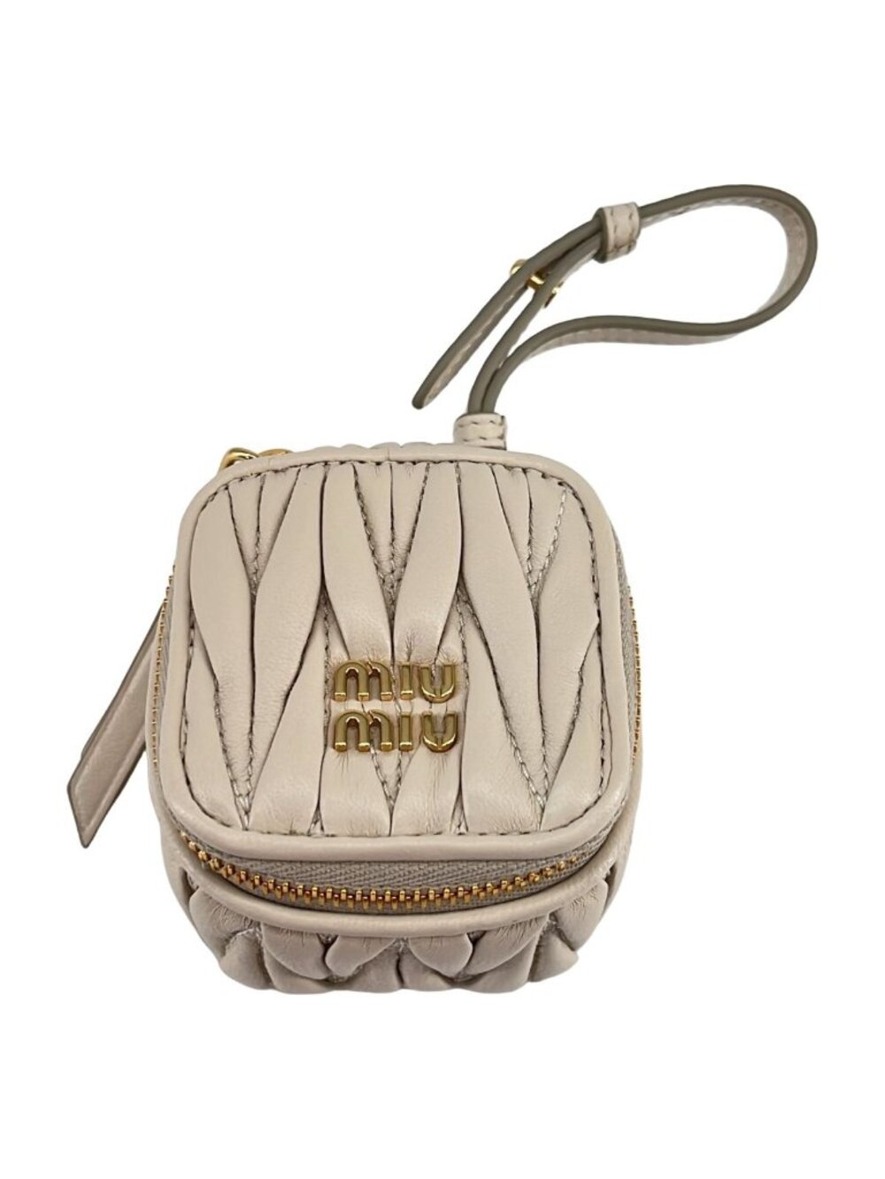 Miu Miu Matelasse Mini Pouch Beige